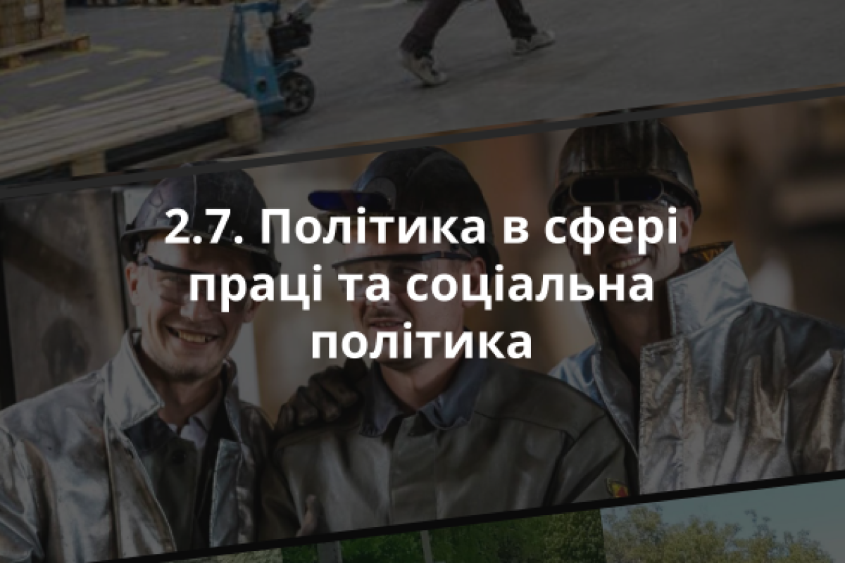 2.7. Політика в сфері праці та соціальна політика